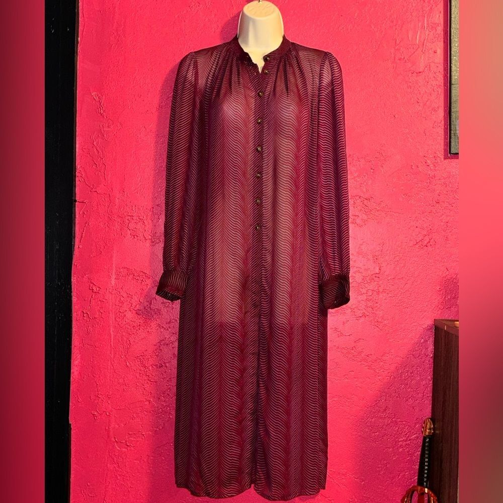 Maeve by Anthropologie long sheer boho tunic top. Sz 0.